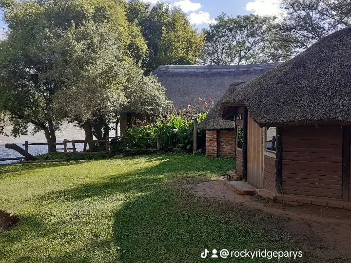 Chalets beside the river